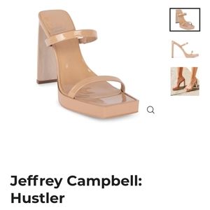 NWOT Jeffrey Campbell Hustler Heel Nude Patent, Size 9